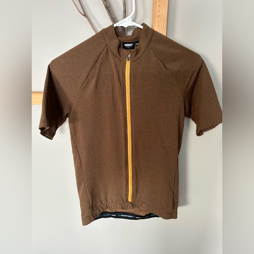 Ornot Short Sleeve Micro Grid Jersey Medium Americano